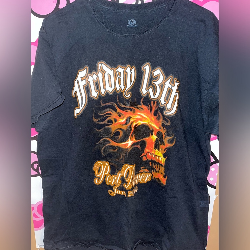 Friday the 13th Port Dover Skull tee
